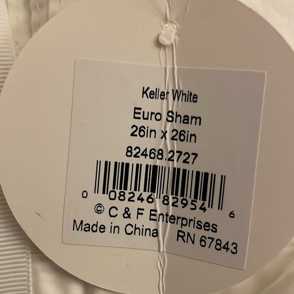 2 / CAROL & FRANK Keller White Euro Sham - Picture 4 of 5